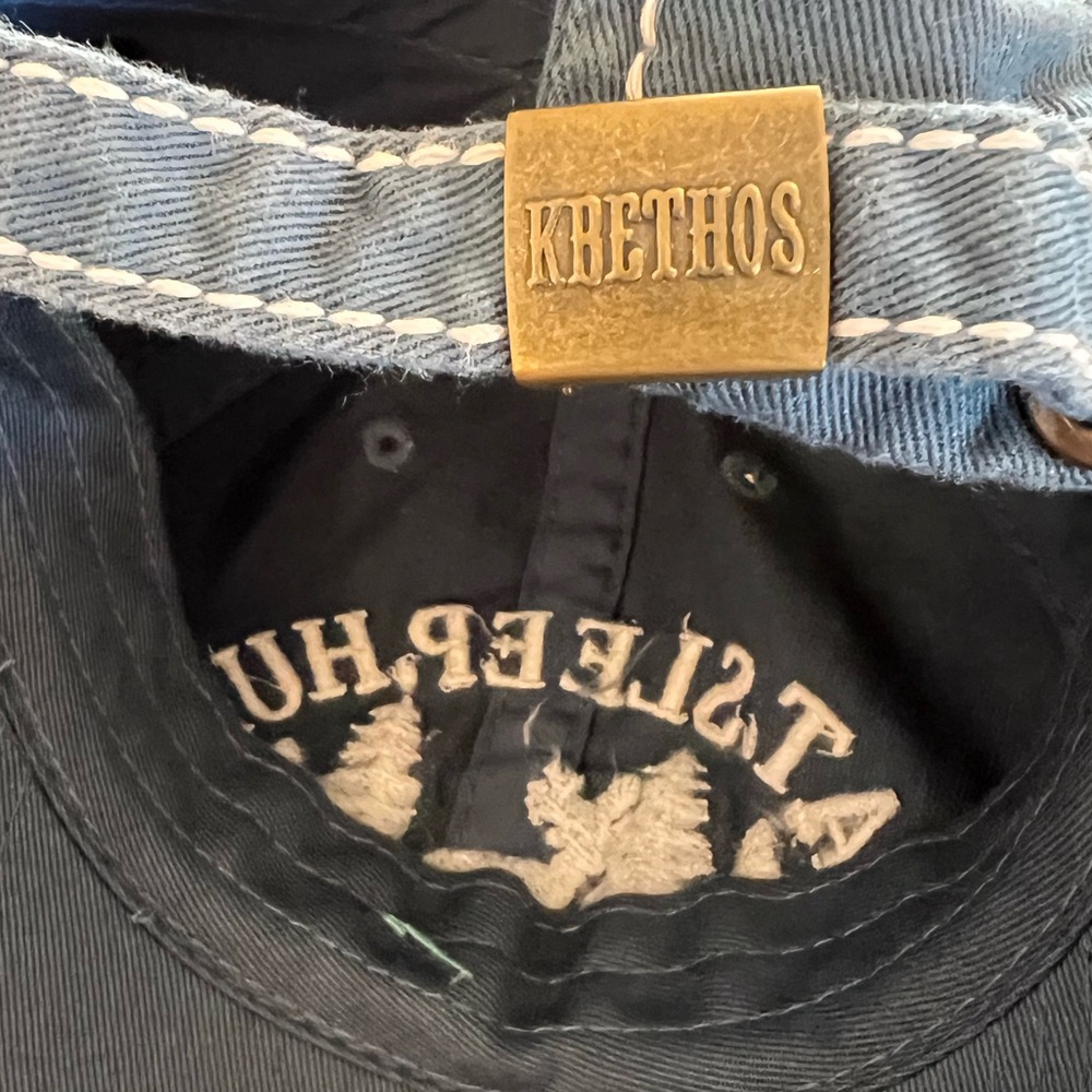 EAT.SLEEP.HUNT. Light blue unisex Kbethos Vintage Baseball Cap NWT - Picture 3 of 5